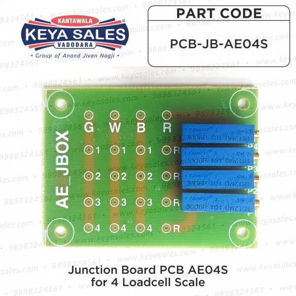 Junction Board PCB (JB) for weighbridge and 4 load cell weighing scale Junction Board PCB (JB) for weighbridge and 4 load cell weighing scale